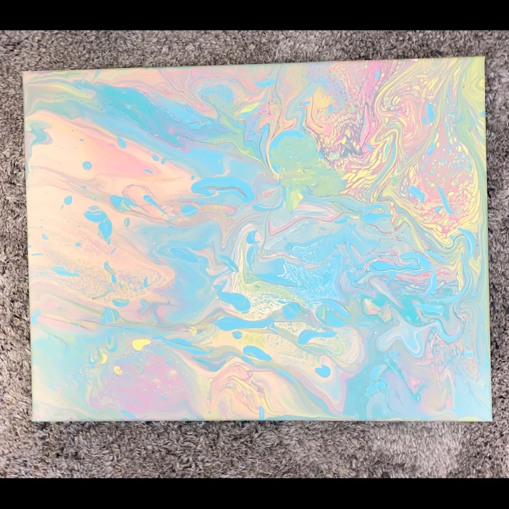 Abstract cotton candy painting